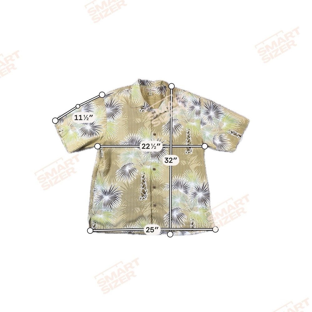 Tommy Bahama 100% Silk Hawaiian Shirt Mens Size L Palm Trees Print Yellow - Picture 3 of 13